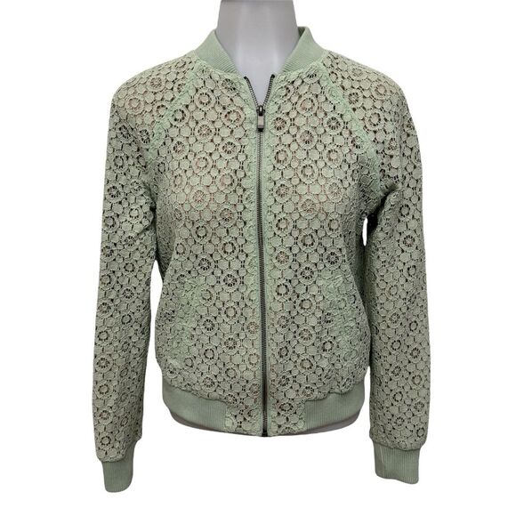 Victoria Beckham Mint Green Bomber Jacket Size XS - Picture 1 of 6